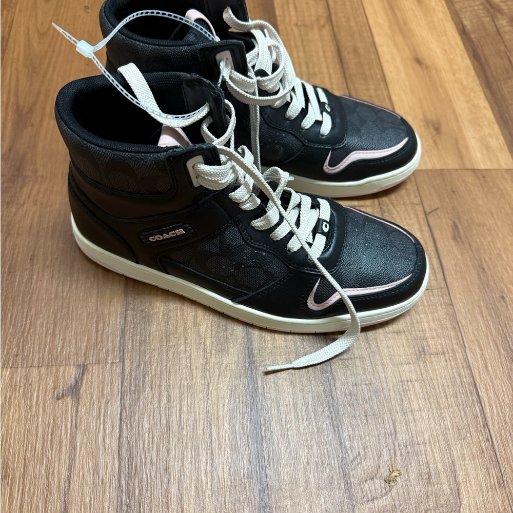 Coach Woman’s  Black High-Top Sneakers